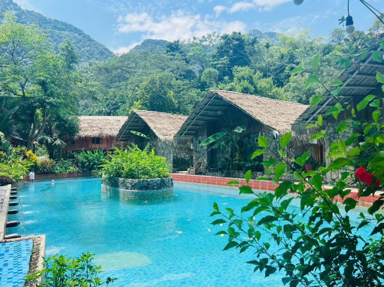 Lepont Mu Waterfall Bungalow Hoa Binh ภายนอก รูปภาพ
